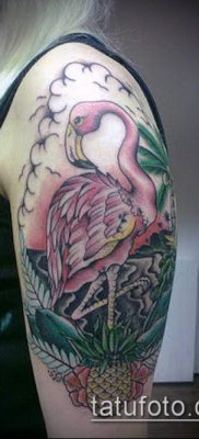 FLAMINGO TATTOO №606 - نسخة حصرية من الصورة ، والتي يمكن استخدامها بنجاح للمراجعة والتطبيق كوشم فلامنغو