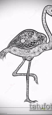 FLAMINGO TATTOO №318 - نسخة فريدة من الصورة يمكن استخدامها بنجاح للمراجعة والتطبيق كوشم فلامنغو