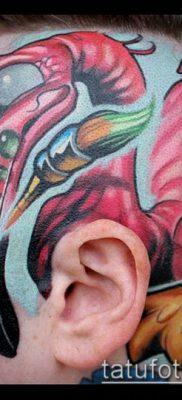 FLAMINGO TATTOO # 415 هو تصميم رائع يمكن استخدامه جيدًا للتحويل والتطبيق كوشم فلامنغو