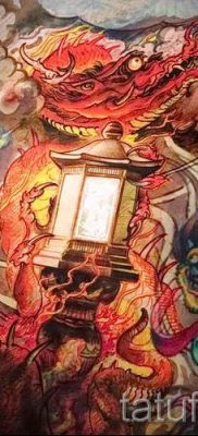 Снимка на татуировка на фенер за статия за значението на татуировка с фенер - tatufoto.ru - 32