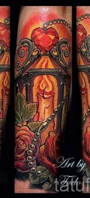 Снимка на татуировка на фенер за статия за значението на татуировка с фенер - tatufoto.ru - 8