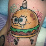 Zdjęcie tatuażu z hamburgerem 26.03.2021 №318 - tatuaż burgerowy -