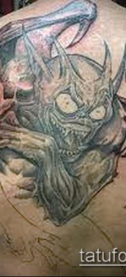 Fotó vízköpő tetoválásról (jelentése) - példa egy érdekes tetoválási tervre - 037