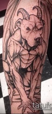 Fotó vízköpő tetoválásról (jelentése) - egy példa egy érdekes tetoválási tervre - 035