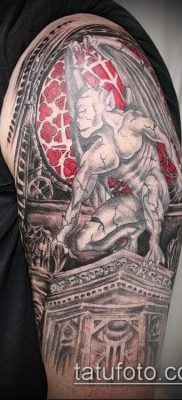 Fotó vízköpő tetoválásról (jelentése) - egy példa egy érdekes tetoválási tervre - 024