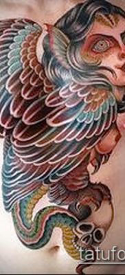 صورة وشم Harpy (قيمة) - مثال على تصميم وشم مثير للاهتمام - 010