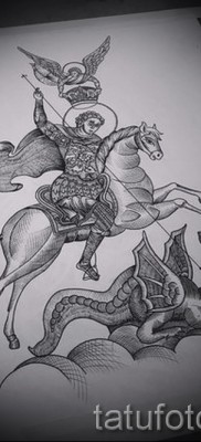 Снимка на татуировка Джордж Победоносец - 09122015 № 027