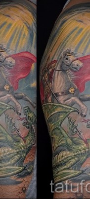 Снимка на татуировка Джордж Победоносец - 09122015 № 016