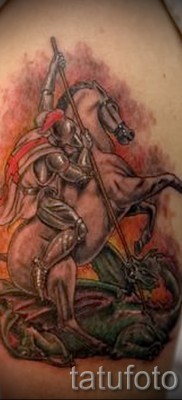 Снимка на татуировка Джордж Победоносец - 09122015 № 003