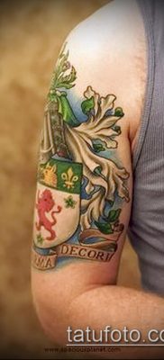 fotografija tetovaže grba (što znači) - primjer zanimljivog dizajna tetovaže - 127