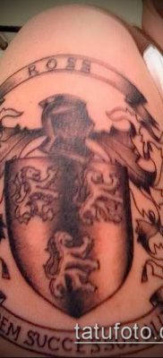 fotografija tetovaže grba (značenje) - primjer zanimljivog dizajna tetovaže - 098