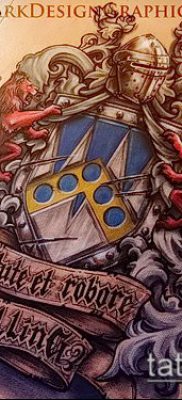 fotografija tetovaže grba (značenje) - primjer zanimljivog dizajna tetovaže - 076