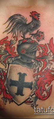 fotografija tetovaže grba (značenje) - primjer zanimljivog dizajna tetovaže - 070