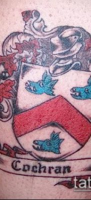 fotografija tetovaže grba (značenje) - primjer zanimljivog dizajna tetovaže - 069