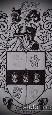fotografija tetovaže grba (značenje) - primjer zanimljivog dizajna tetovaže - 067