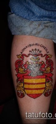 fotografija tetovaže grba (značenje) - primjer zanimljivog dizajna tetovaže - 062