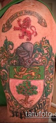 fotografija tetovaže grba (značenje) - primjer zanimljivog dizajna tetovaže - 054