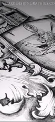 fotografija tetovaže grba (značenje) - primjer zanimljivog dizajna tetovaže - 047