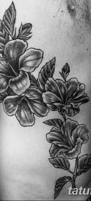 снимка на татуировка на хибискус от 20.04.2018 г. №096 - татуировка хибискус -