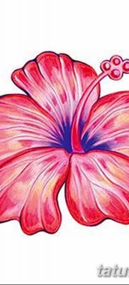 снимка на татуировка на хибискус от 20.04.2018 г. №086 - татуировка хибискус -