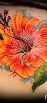 снимка на татуировка на хибискус от 20.04.2018 г. №077 - татуировка хибискус -