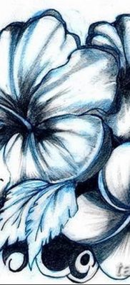 снимка на татуировка на хибискус от 20.04.2018 г. №074 - татуировка хибискус -