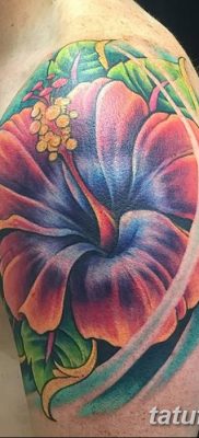 снимка на хибискус татуировка от 20.04.2018 №073 - татуировка хибискус -
