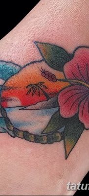 снимка на татуировка на хибискус от 20.04.2018 г. №071 - татуировка хибискус -