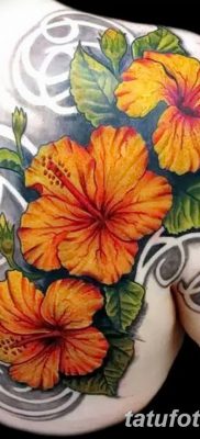 снимка на татуировка на хибискус от 20.04.2018 г. №001 - татуировка хибискус -