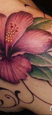 снимка на татуировка на хибискус от 20.04.2018 г. №019 - татуировка хибискус -