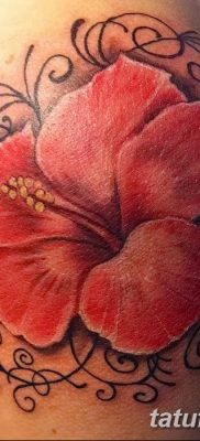 снимка на хибискус татуировка от 20.04.2018 №022 - татуировка хибискус -
