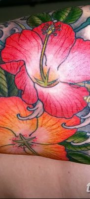 снимка на татуировка на хибискус от 20.04.2018 г. №028 - татуировка хибискус -