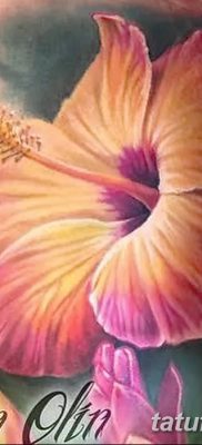 снимка на татуировка хибискус от 20.04.2018 г. №039 - татуировка хибискус -