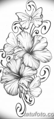 снимка на татуировка на хибискус от 20.04.2018 г. №042 - татуировка хибискус -