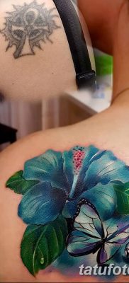 снимка на татуировка на хибискус от 20.04.2018 г. №054 - татуировка хибискус -