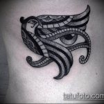 татуировка око на планина №98 - изключителна версия на картината, която може успешно да се използва за финализиране и приложение като татуировка на окото на планината в триъгълник