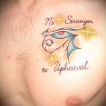 татуировка око на планина № 635 е интересна версия на модела, който може лесно да се използва за обработка и нанасяне на татуировка със зелено око като планина за око