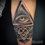 татуировка око на планина # 448 е готина версия на модела, която може да се използва добре за трансформиране и прилагане като татуировка на око планина за мъже