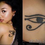 татуировка око на планина номер 630 - уникална версия на модела, който може успешно да се използва за обработка и нанасяне на татуировка на шията като планина за очи