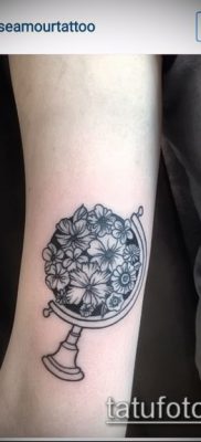 Снимка на татуировка на глобус - примерна рисунка - 26052017 - пример - 001 глобус за татуировка