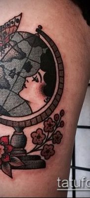 Снимка на татуировка на глобус - примерна рисунка - 26052017 - пример - 003 глобус за татуировка