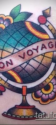 Снимка на татуировка на глобус - примерна рисунка - 26052017 - пример - 005 глобус за татуировка