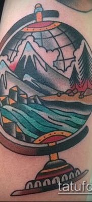 Снимка на татуировка на глобус - примерна рисунка - 26052017 - пример - 006 глобус за татуировка