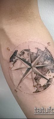 Снимка на татуировка на глобус - примерна рисунка - 26052017 - пример - 007 глобус на татуировка