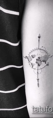 Снимка на татуировка на глобус - примерна рисунка - 26052017 - пример - 010 глобус за татуировка