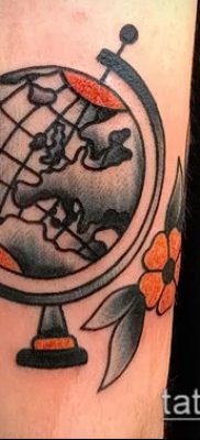 Снимка на татуировка на глобус - примерна рисунка - 26052017 - пример - 019 глобус за татуировка