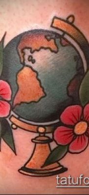 Снимка на татуировка на глобус - примерна рисунка - 26052017 - пример - 021 глобус за татуировка