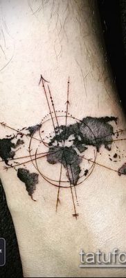 Снимка на татуировка на глобус - примерна рисунка - 26052017 - пример - 023 глобус за татуировка