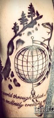 Снимка на татуировка на глобус - примерна рисунка - 26052017 - пример - 035 глобус за татуировка