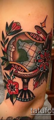Снимка на татуировка на глобус - примерна рисунка - 26052017 - пример - 036 глобус за татуировка